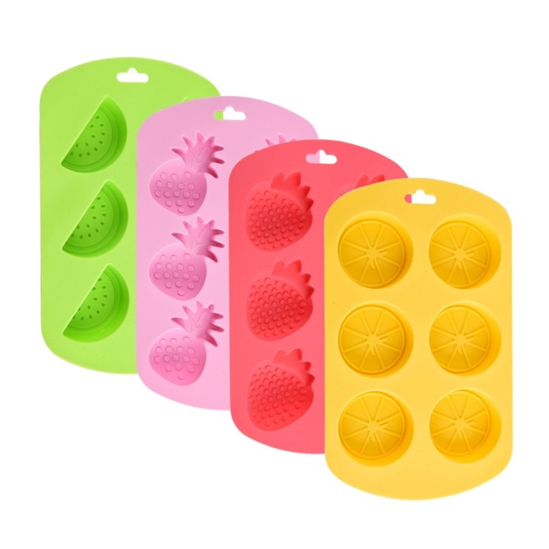 Pack of 4 Grade Silicone Fruit Molds Safe for Dessert Kitchen Ice Tray