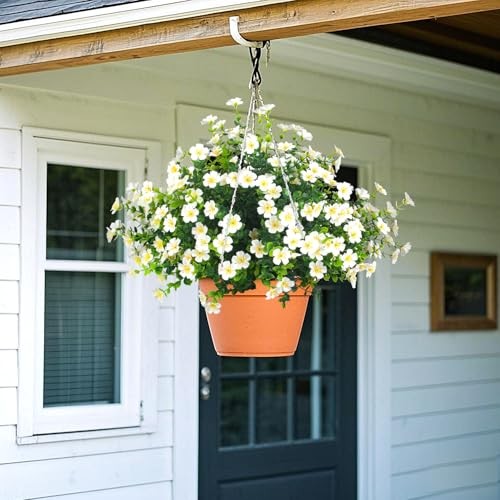 Grunyia Outdoor Artificial Flowers UV Resistant & Fade Proof, 12 Pack White gallery