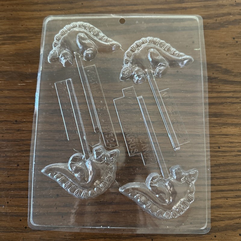 1993 Concepts In Candy Stegosaurus Dinosaur Lollipop Chocolate Candy Mold EUC