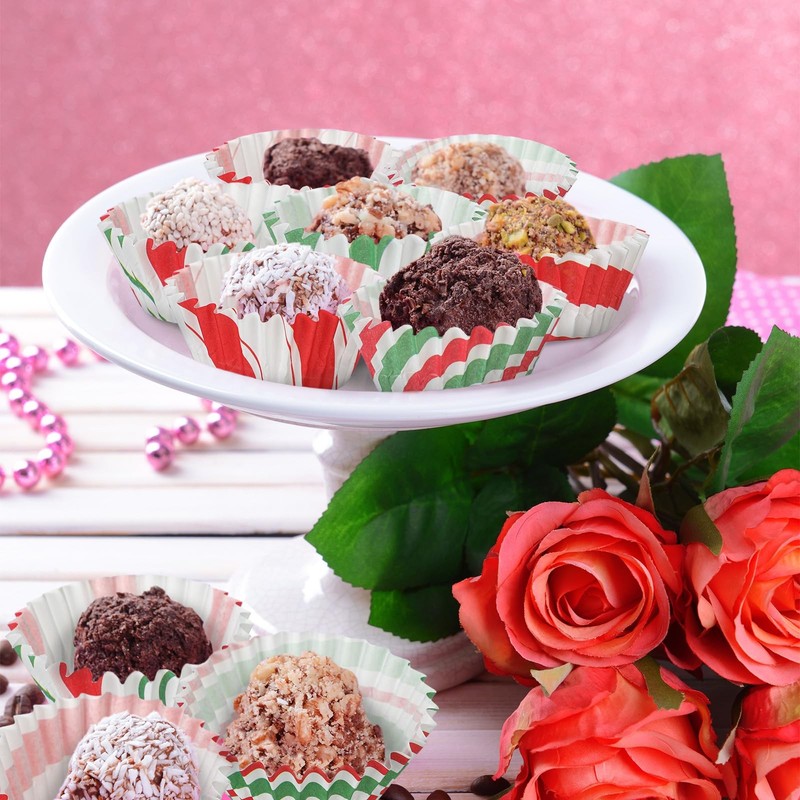 600 Pcs Christmas Party Cupcake Liners Classic Muffin Baking Wrapper gallery