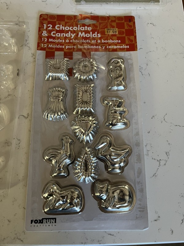 Lot Of 8 Candy Molds Christmas, Easter, Halloween, Hearts Etc