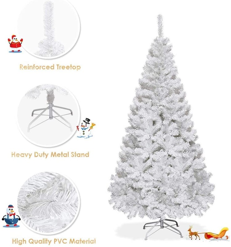 Spsupe 5Ft White Artificial Christmas Tree Realistic Christmas Tree Pvc Branch gallery