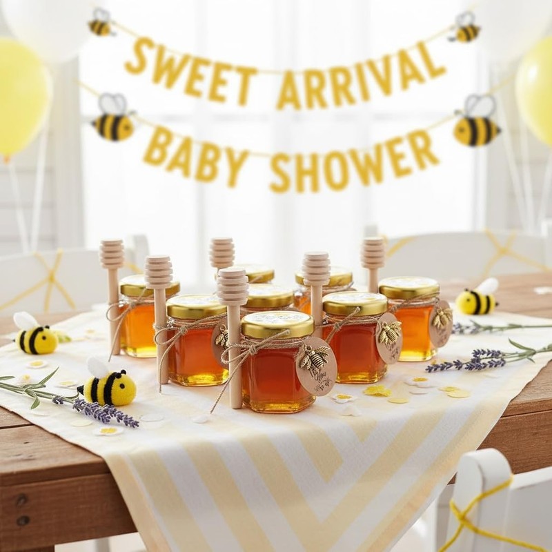 Glass Honey Jar, Honey Pot 1.5oz, 40 Pack Mini Honey Jars with Dipper, Bee Ch... gallery