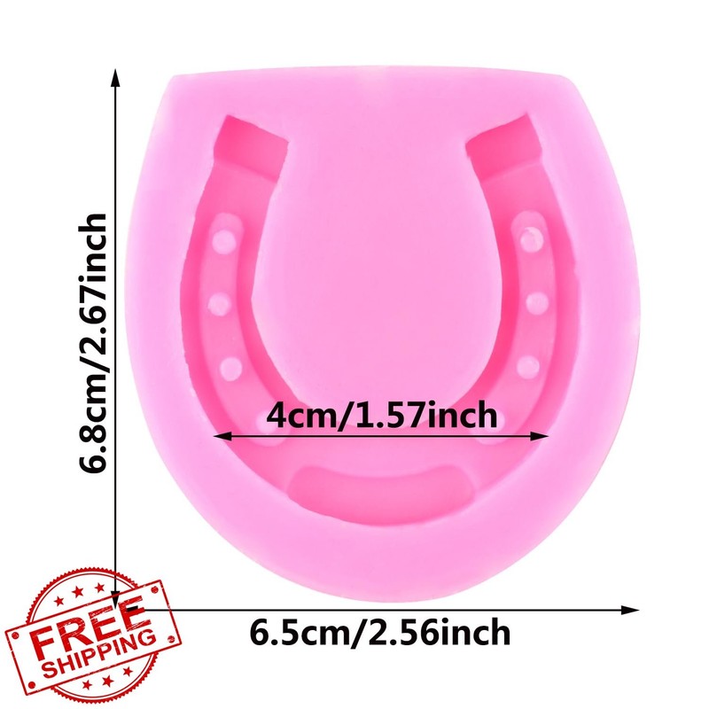 XMOLDNMS Horseshoe Hoof Silicone Mold Cake Cupcake Topper Chocolate Candy