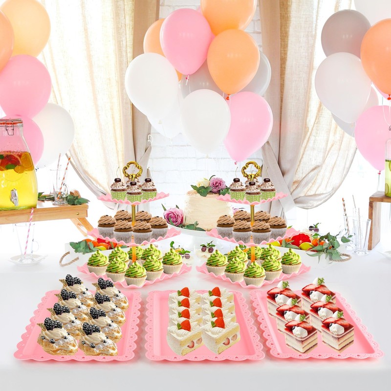 6 Pcs Dessert Table Display Set - 2 X Cupcake Stand Holder/Cup Cake Tier Towe... gallery