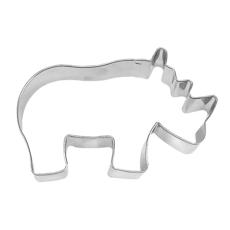 Rhino Rhinoceros 4.75'' Cookie Cutter Metal Safari Zoo Animal gallery