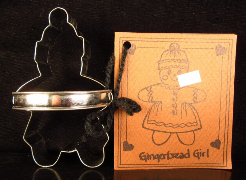 Ann Clark Large Gingerbread Boy 8 3/8” & Girl 5 1/4” Cookie Cutters w Paperwork gallery