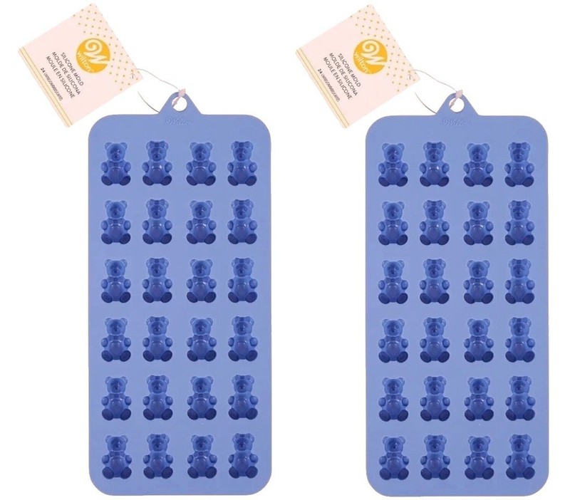 Gunny Bear Silicone Candy Molds girl and boy 24-cav Wilton #0105 lot of 2
