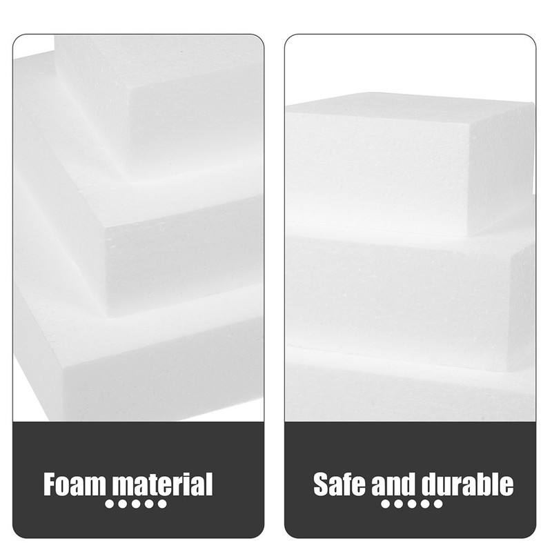 3Pcs Foam Tiered Cake Decorative Cake Foam Cakes Model Wedding Cake Model gallery