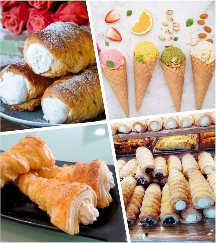 10 Pack Large Cream Horn Forms 5-Inch, Non-Stick Cream Horns Pastry Mould Croiss gallery