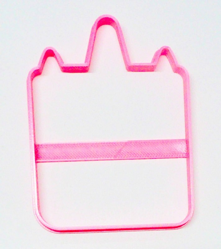 UNICORN BOX OUTLINE MAGICAL HORSE WITH SPIRAL HORN COOKIE CUTTER USA PR3244