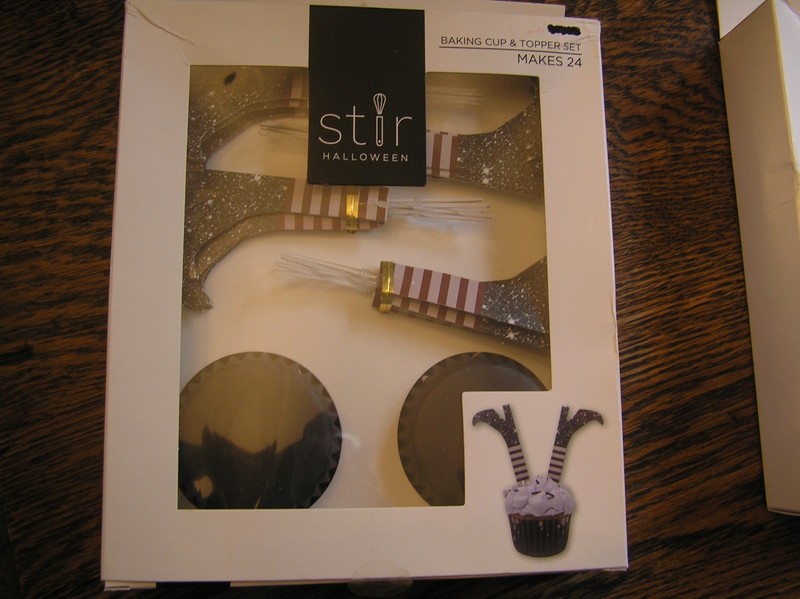 Stir Halloween BLACK Cauldron Baking Cup & Witch's Feet Topper Set Makes 12~NIP! gallery