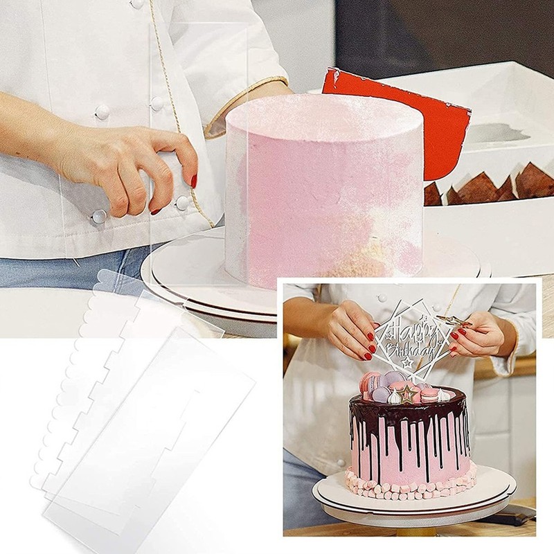 Cake Scraper 24x10x0.2cm 6 Different Shapes 6pcs/set Cake Edge Smoother gallery