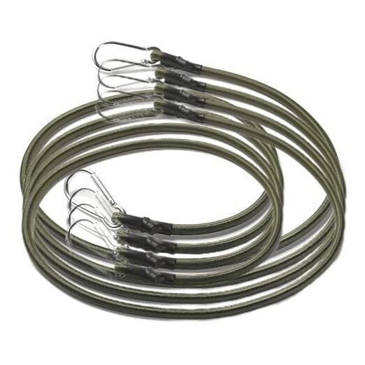 Pcs 51 Inch Bungee Cords with Carabiner Hooks, 8mm Thick High Elastic 1.3M 4 gallery