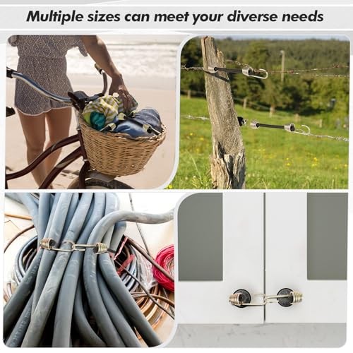 Pcs Mini Bungee Cords with Hooks Small Bungee Cords Short 2 Inch 50 Black gallery