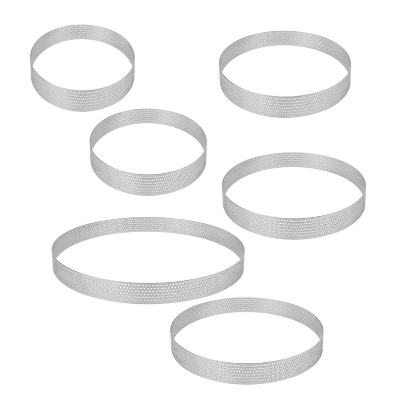 12 Pcs Tart Rings for Baking Molds Circle Mousse Cake Dessert Bake gallery