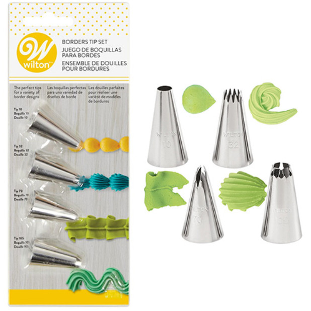 (8-PIECE) WILTON BORDERS TIP SET *D8