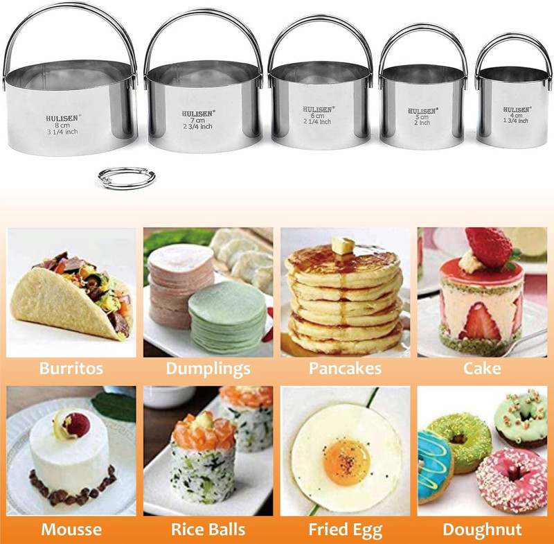 Stainless Steel Biscuit Cutter Set, Silicone Mat, Pastry Scraper and Dough Blend gallery