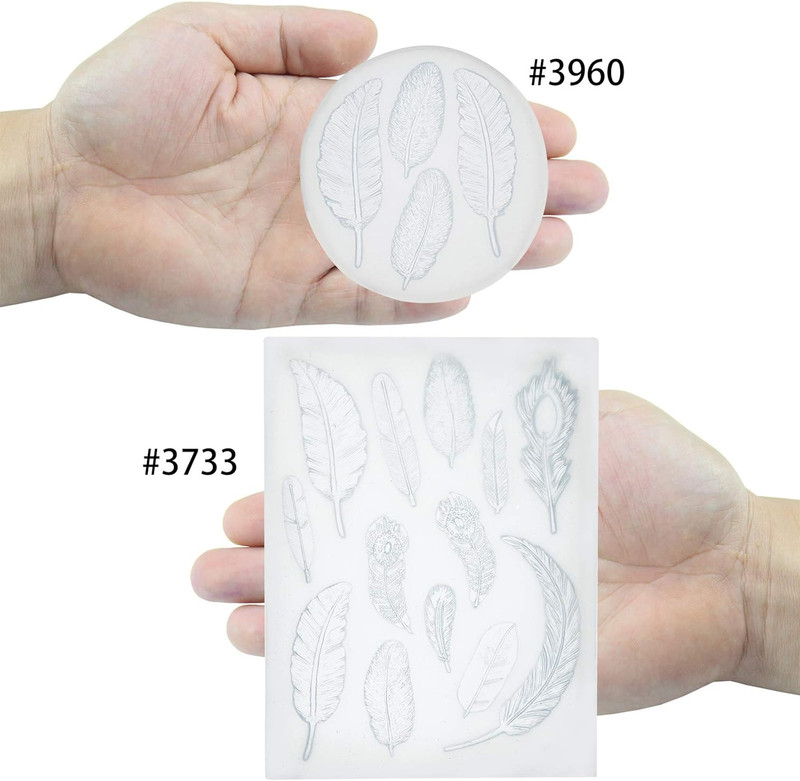 Feather Fondant Silicone Molds for Sugarcraft Cake Decorating, Chocolate, Cupcak gallery