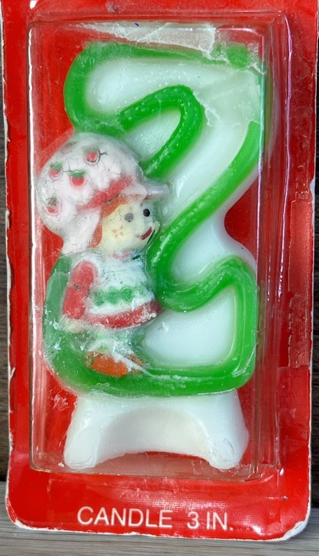 Vintage American Greetings 1980 Strawberry Shortcake Birthday Candle Age 2 - NIB gallery