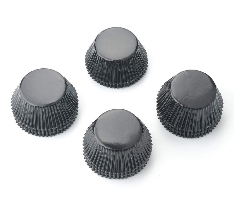 200-Count Standard Black Foil Cupcake Liners Muffin Wrappers for Baking Party gallery