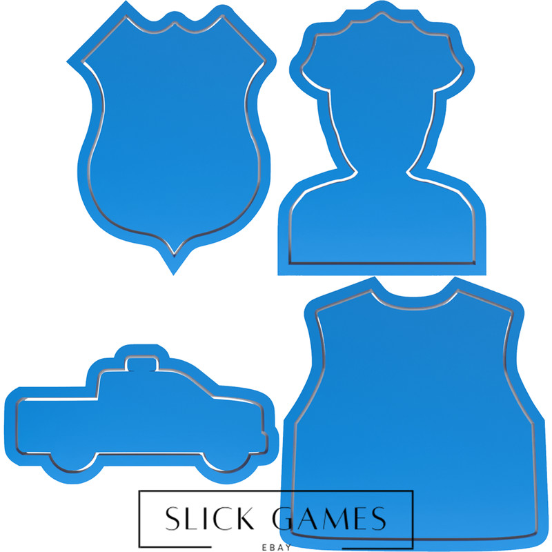 Police First Responders Set #1 Cookie Cutters | 3D Printed, 3D Figurines gallery