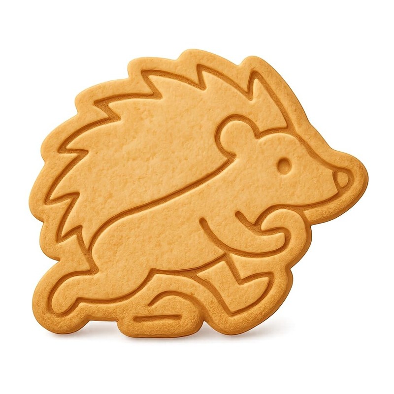 Running Hedgehog Cookie Cutter & Stamp - 4x3 Fun Kitchen Baking gallery