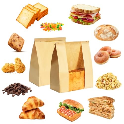 100 PCS Sourdough Bread Bags with Stickers—8.3"x3.5"x13.7"—Homemade gallery