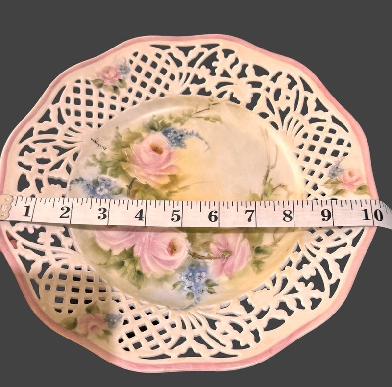 Pedestal Serving Plate. Hand Painted And Sighing by DI HOGGAN. gallery