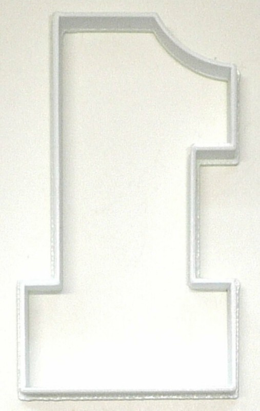 NUMBER ONE 1 BIRTHDAY ANNIVERSARY LARGE SIZE 4″ COOKIE CUTTER USA PR3801
