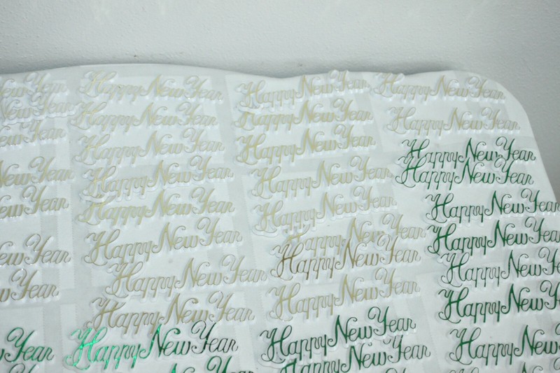 Big Lot of Happy New Year CAKE TOPPER Scripts Vintage Plastic Decor Mixed gallery
