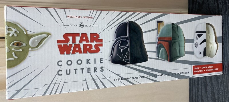 WILLIAM SONOMA 2009 STAR WARS PRESS & STAMP COOKIE CUTTERS 4 CHARACTERS – NOS