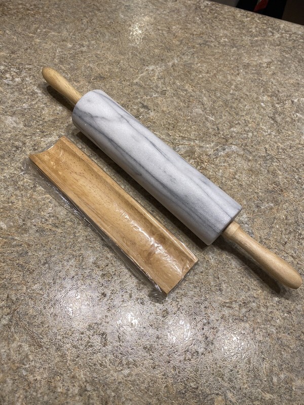 RSVP Marble Rolling Pin with Stand