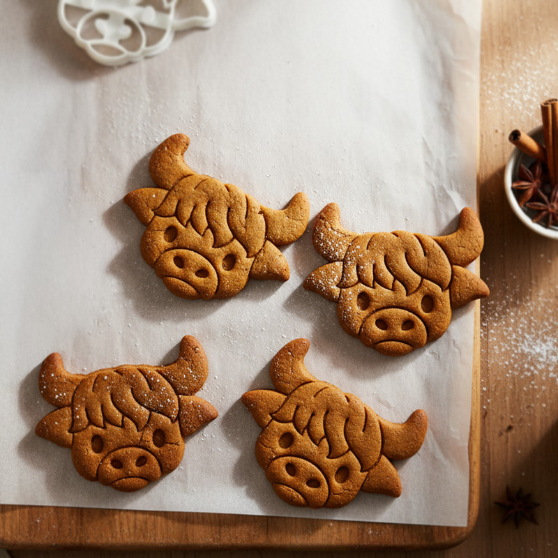 Highland Cow Face Cookie Cutter - cute farm animal long-haired Scottish cattle gallery