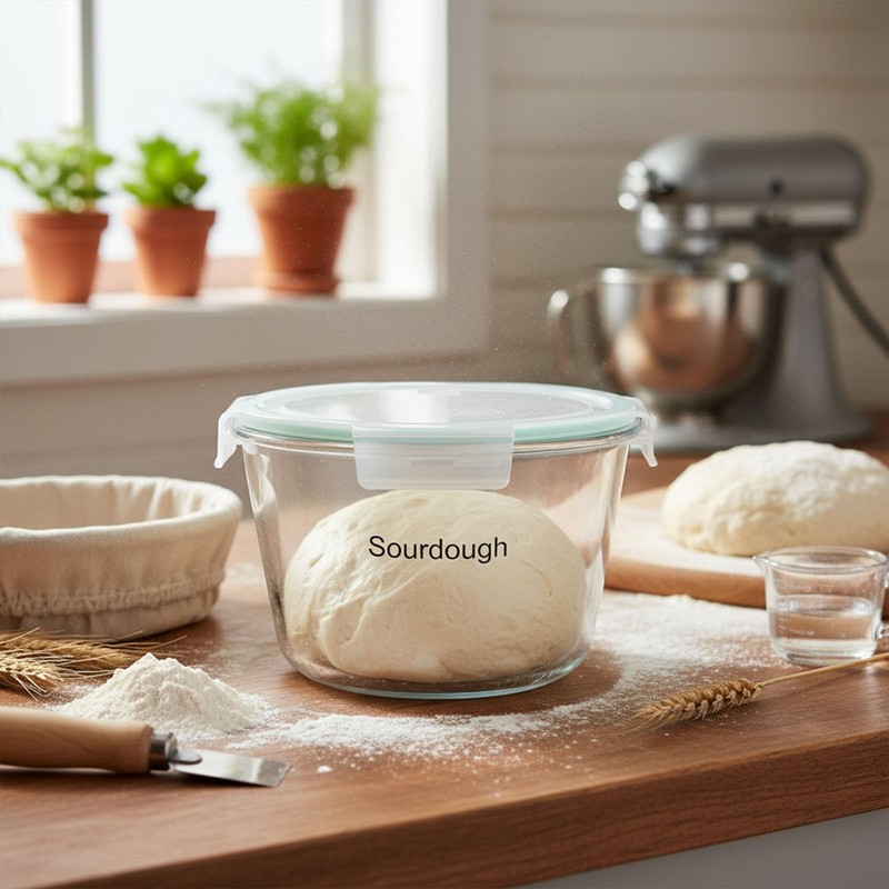 2.1 Liter Sourdough Starter Jar,Sourdough Bread Baking Supplies,Fermentation ... gallery