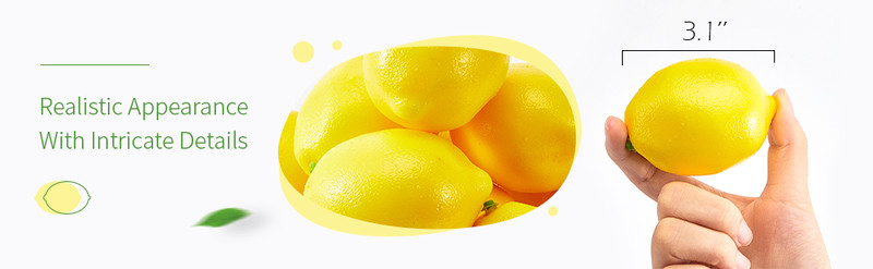 Fall Fake Lemon Fake Fruit Faux Yellow Lemon Decor Lifelike gallery