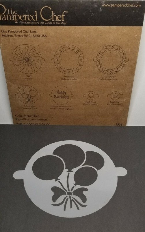 Pampered Chef Cake Stencil Set Complete 1535 Cake Decorating gallery