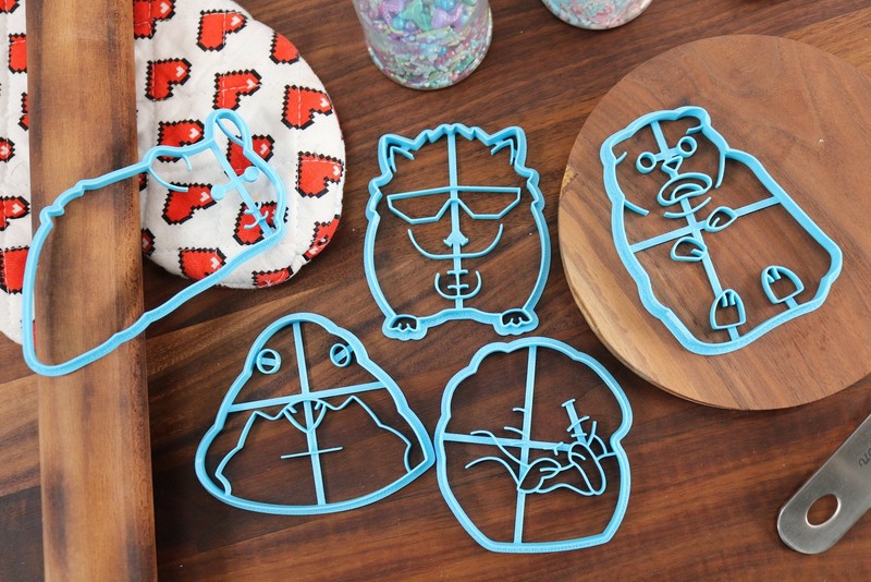 Hamster Cookie Cutters - Hamster Outline, Sleeping Hamster, Hamster Face gallery