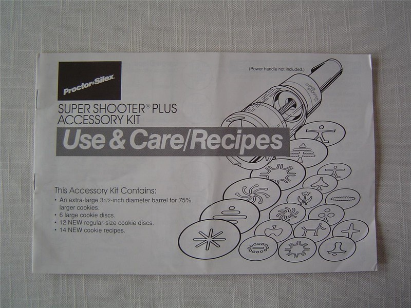 Proctor Silex Super Shooter Plus ACCESSORY KIT G1010 Makes Lg KING SIZE Cookies gallery