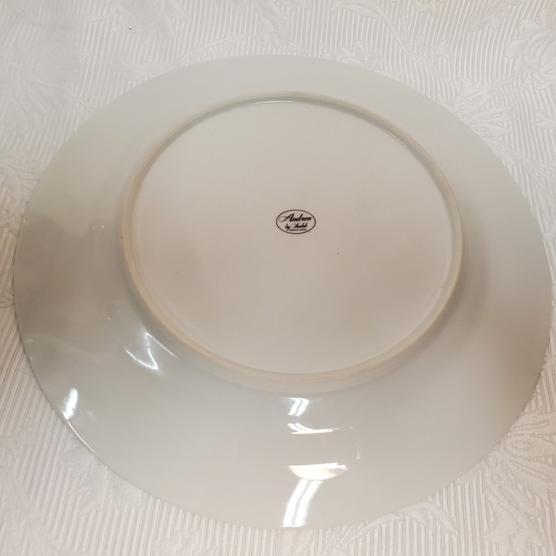 Andrea by Sadek India Garden 10.75" Cake Plate w/ Server Fine Porcelain China gallery