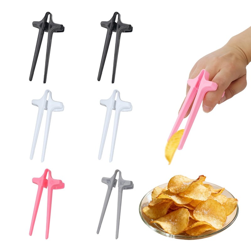 6 PCS Finger Chopsticks for Snacking – Snack Grabber & Chip Helper Tool Cute …