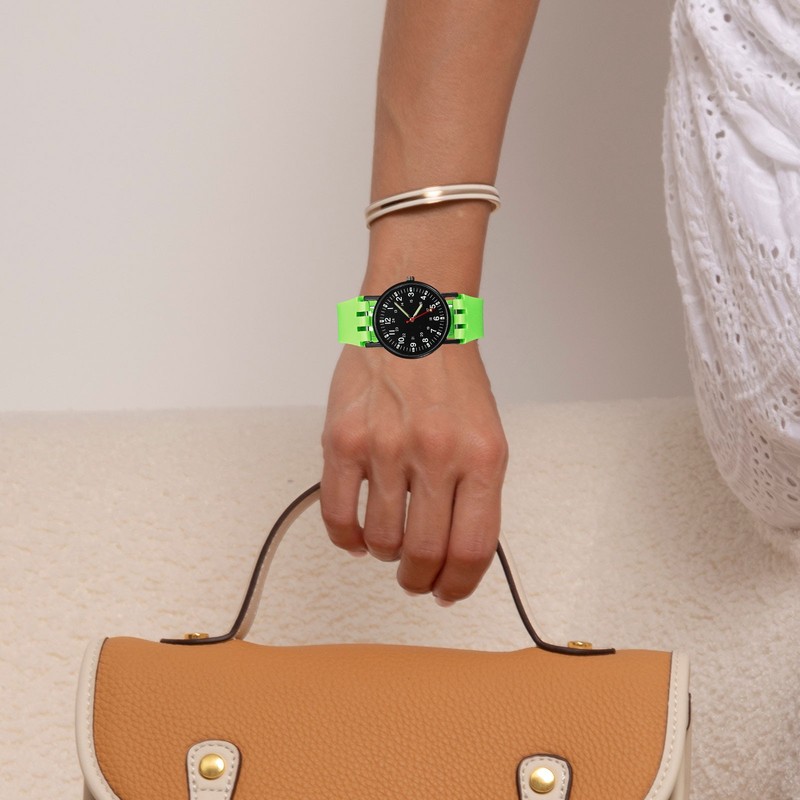 16mm Silicone Watch Strap, Yellow gallery