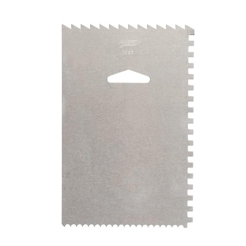2 PCS 1446 1447 Decorating Comb Icing Smoother Set Silver Cake Tools gallery