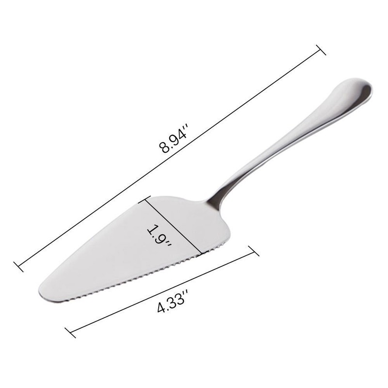 YTYKINOY Pack of 5 Stainless Steel Pie Pizza Cake Pastry Server Silver gallery