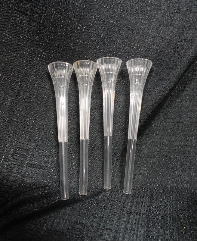 Wilton 7″ column spike cake stacker / crystal clear lot 4 ct / 303-2322
