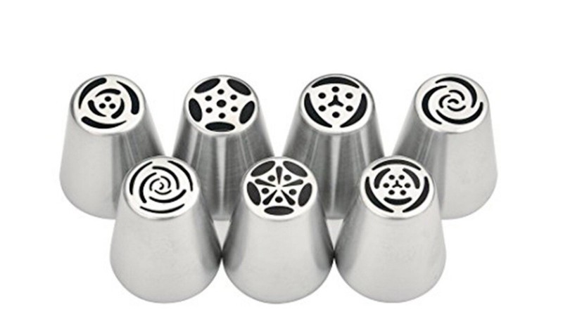7 Russia Icing Piping Nozzles Pastry Tips Cake Sugarcraft Stainless Steel NEW