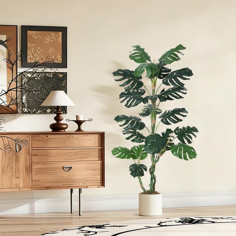 Garveehome 5Ft Artificial - Lifelike Leaves - gallery