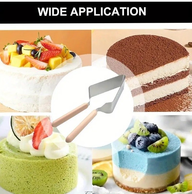 Stainless Steel Cake Cutter - All-in-One Slicing Tool for Even Cake Portions gallery