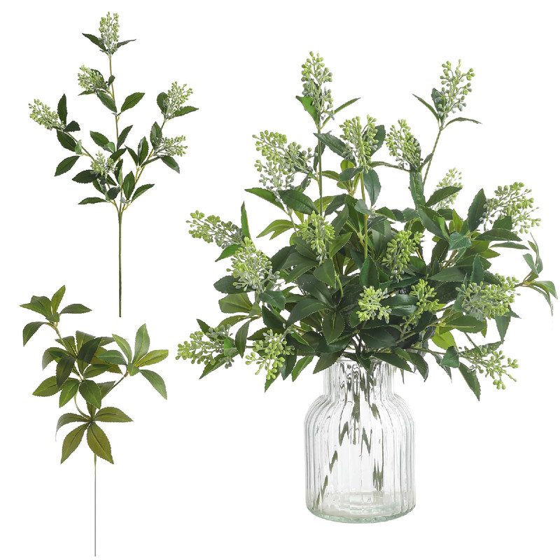 Koroni Flowers 6 Pcs Artificial Greenery Stems Realistic Faux Eucalyptus