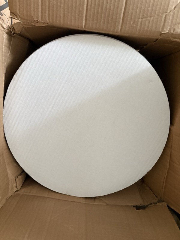 White Cake Circles 100 Pack 16” Corrugated Cardboard Round
